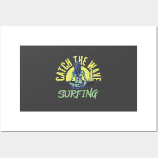 SURFING GIRL ( CATCH THE WAVE) Posters and Art